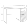 UrbanPro Modern Engineered Wood Single Pedestal Desk in Ashen Oak