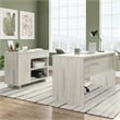 UrbanPro Modern Engineered Wood Desk in Haze Acacia / Natural Finish