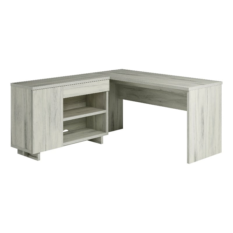 UrbanPro Modern Engineered Wood Desk in Haze Acacia / Natural Finish