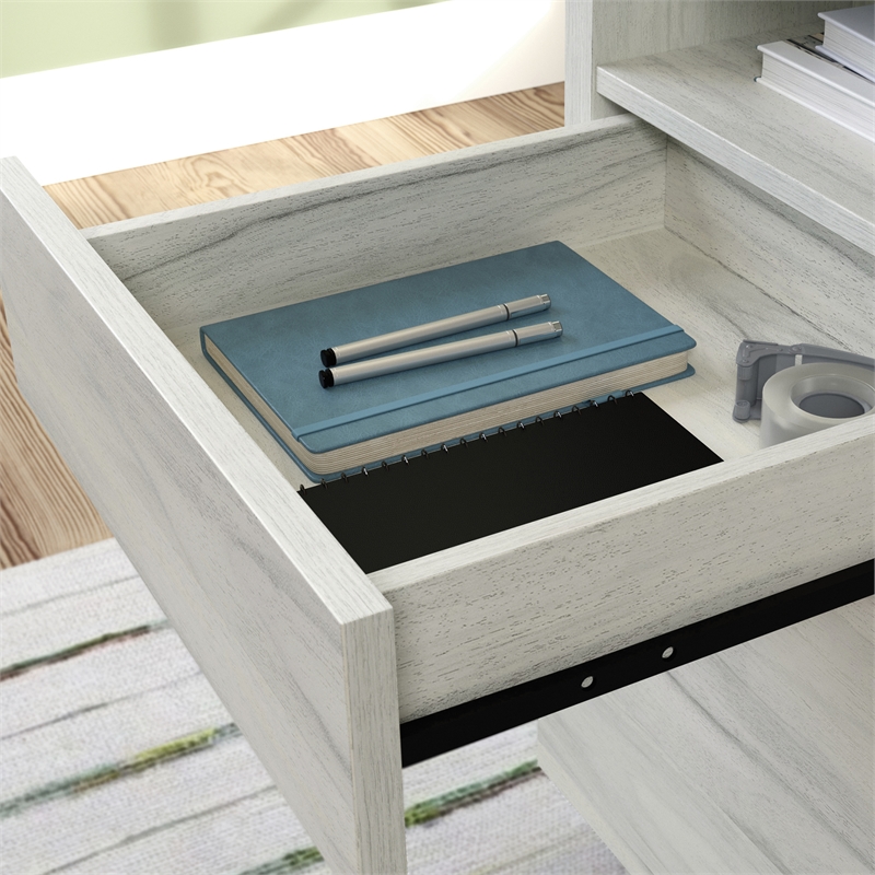 UrbanPro Modern Engineered Wood Desk in Haze Acacia / Natural Finish