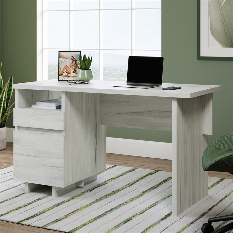 UrbanPro Modern Engineered Wood Desk in Haze Acacia / Natural Finish