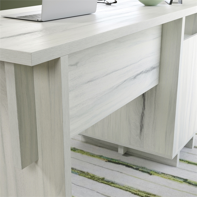 UrbanPro Modern Engineered Wood Desk in Haze Acacia / Natural Finish