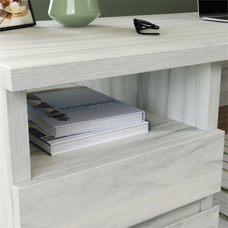 UrbanPro Modern Engineered Wood Desk in Haze Acacia / Natural Finish