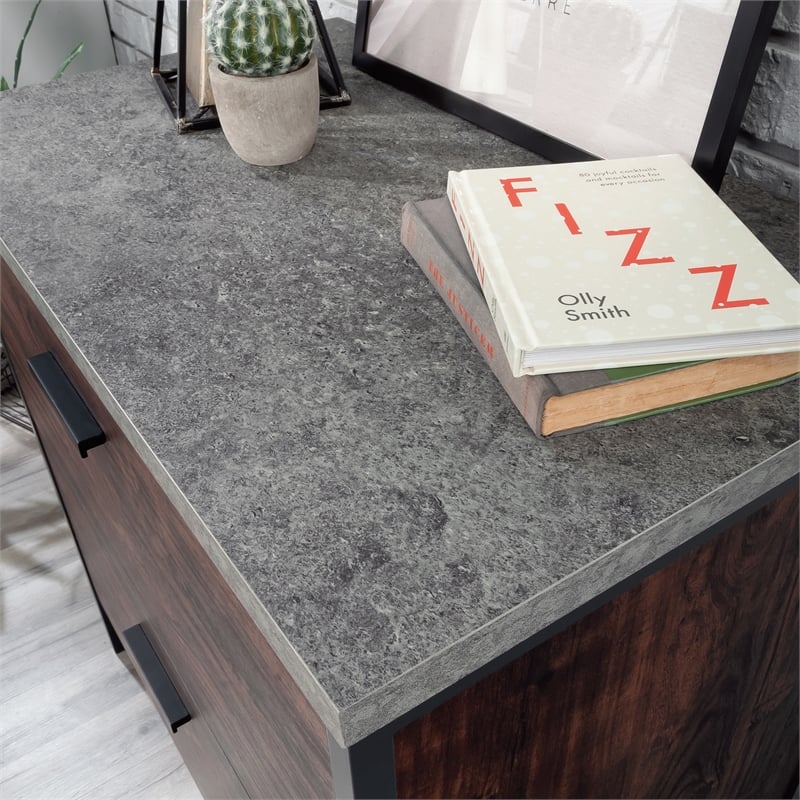 UrbanPro Engineered Wood and Metal Lateral File in Rich Walnut