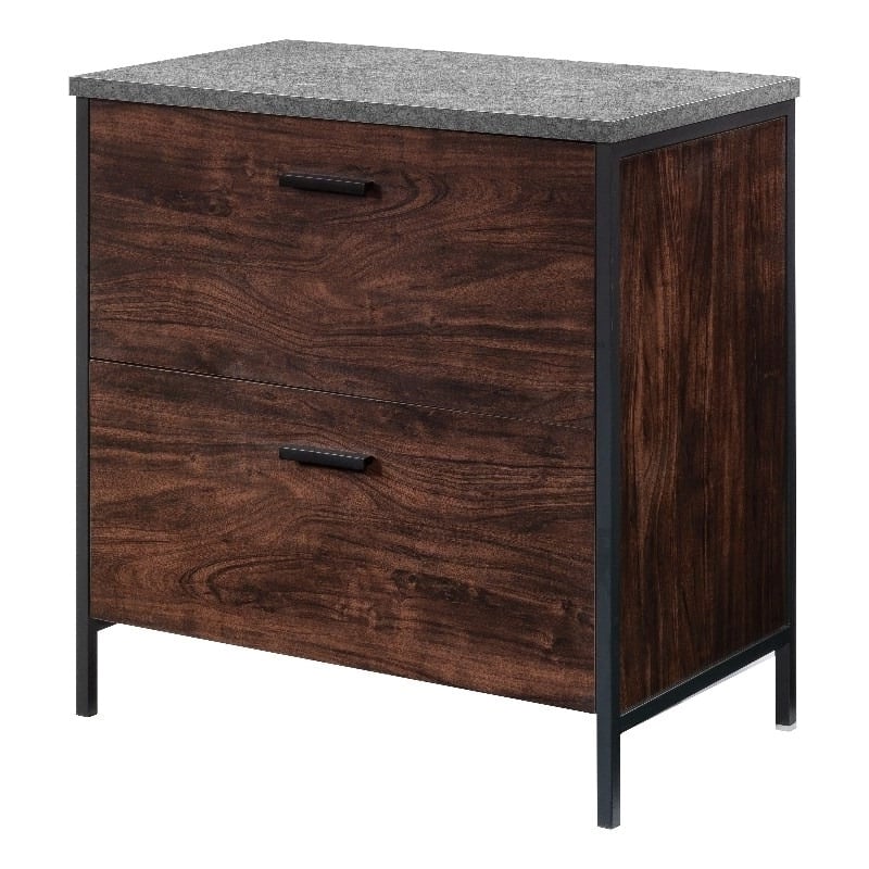 UrbanPro Engineered Wood and Metal Lateral File in Rich Walnut