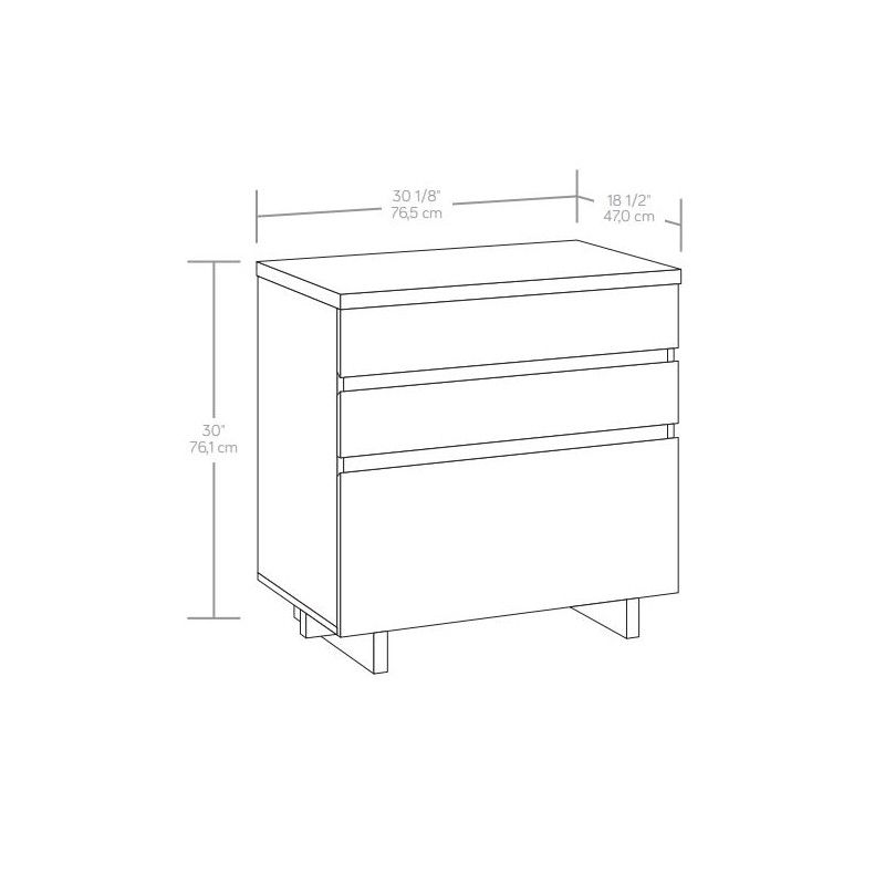 UrbanPro Engineered Wood Lateral File in Haze Acacia / Natural Finish