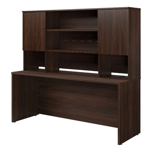 UrbanPro Engineered Wood 72&quotx24&quot Desk with Hutch Bundle in Noble Elm / Brown