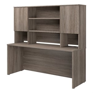 UrbanPro Engineered Wood 72&quotx24&quot Desk with Hutch Bundle in Hudson Elm / Brown