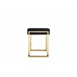 UrbanPro Stainless Steel Desk in Black Ash Veneer & Gold Finish