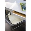 UrbanPro Modern Gloss Lacquer & High Polished Steel Metal Desk in White