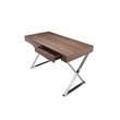 UrbanPro Modern Wood Veneer & High Polished Steel Desk in Walnut