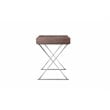 UrbanPro Modern Wood Veneer & High Polished Steel Desk in Walnut