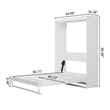 UrbanPro Modern 65-inch Queen Murphy Bed Sturdy in White