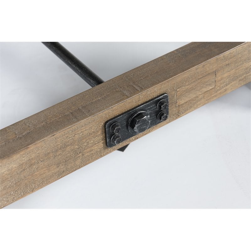 Kosas Home Tuscany Reclaimed Pine End Table in Weathered Gray