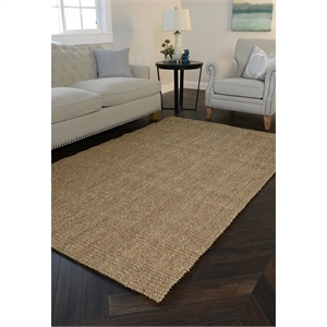 Kosas Home Shore 60 x 96&quot Braided Seagrass Rattan Area Rug in Natural