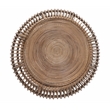 Kosas Home Lira Round Wicker / Rattan Subalio Coffee Table in Espresso