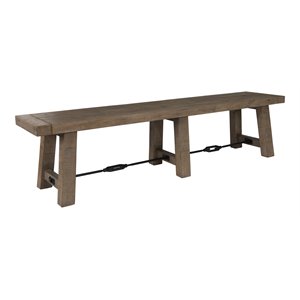 kosas home tuscany transitional reclaimed pine bench in weathered brown