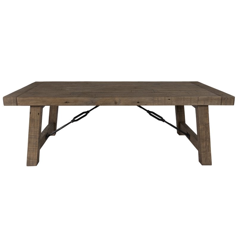 Kosas Home Tuscany Reclaimed Pine Coffee Table in Weathered Gray