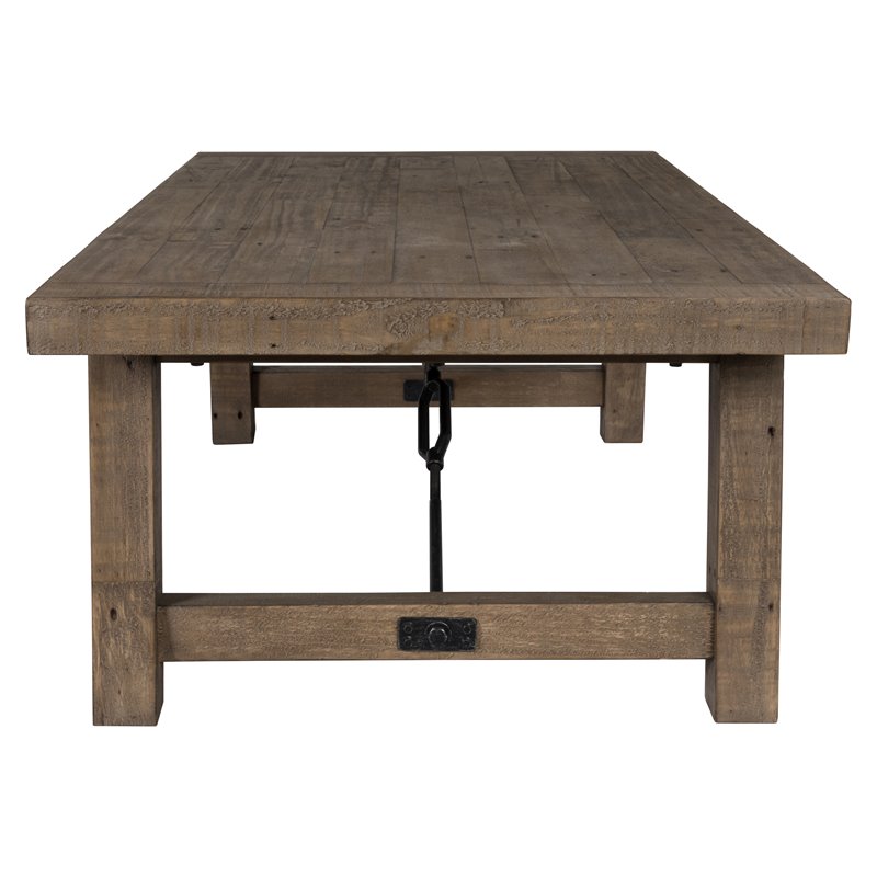 Kosas Home Tuscany Reclaimed Pine Coffee Table in Weathered Gray