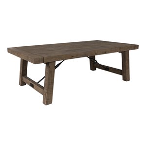 Kosas Home Tuscany Reclaimed Pine Coffee Table in Weathered Gray