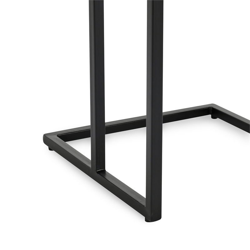 Kosas Home Lynda Solid Mango Wood and Iron Nesting Tables in Mahogany/Black