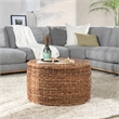 Kosas Home Ira Round Rattan Abaca Coffee Table in Multi Brown