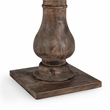 Kosas Home Carolina Round Reclaimed Pine End Table in Rustic Brown