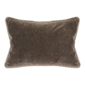 Kosas Home Harriet 14x20&quot Rectangular Cotton Velvet Throw Pillow in Brown