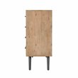 Kosas Home Soren 5-drawer Mid-Century Acacia Wood Dresser in Multi Natural