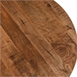 Kosas Home Chester Round Wood and Iron Coffee Table in Chestnut Brown/Black