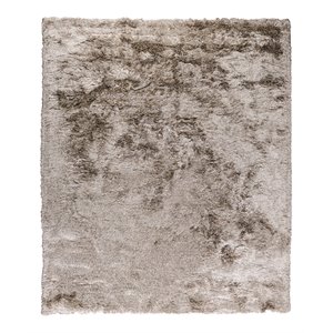Kosas Home Collins 96x120&quot Transitional Polyester and Cotton Shag Rug in Gray