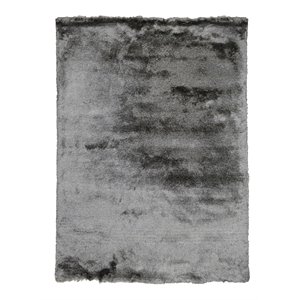 Kosas Home Collins 96x120&quot Polyester and Cotton Shag Rug in Dark Gray
