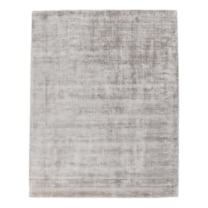 Kosas Home Cameron 96 x 120&quot Viscose Fabric Area Rug in Dove Gray