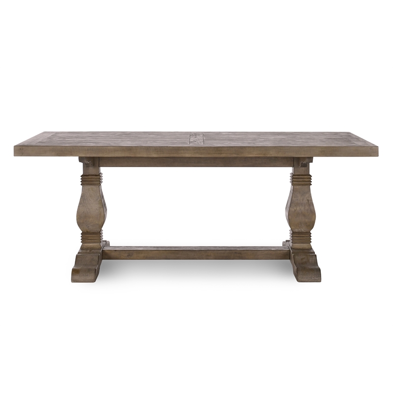Kosas Home Quincy Reclaimed Pine Dining Table in Weathered Brown