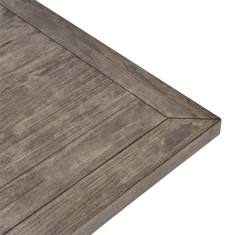 Kosas Home Quincy Reclaimed Pine Dining Table in Weathered Brown