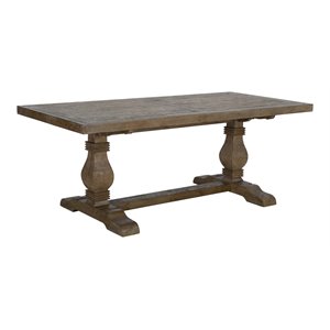 kosas home quincy reclaimed pine dining table in weathered brown