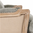 Kosas Home Brittani Fabric and Wood Club Chair in Gray and Natural