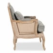 Kosas Home Brittani Fabric and Wood Club Chair in Gray and Natural