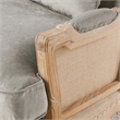 Kosas Home Brittani Fabric and Wood Club Chair in Gray and Natural