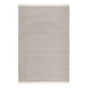 Kosas Home Miller 96 x 120&quot Polypropylene Fabric Area Rug in Dune Gray