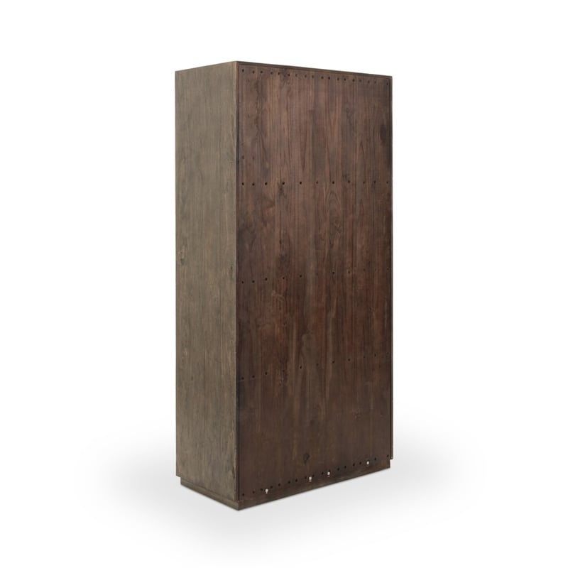 Kosas Home Quincy Transitional Reclaimed Pine Wood Display Cabinet in Brown