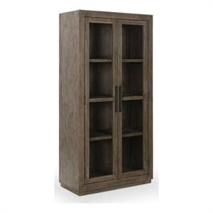 Kosas Home Quincy Transitional Reclaimed Pine Wood Display Cabinet in Brown