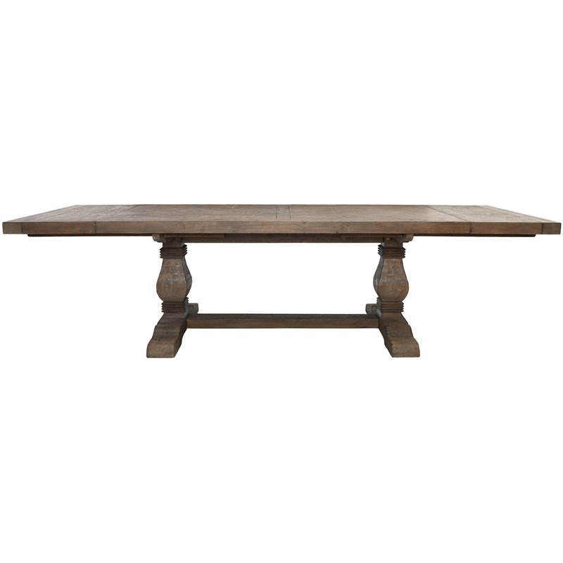 Kosas Home Quincy Reclaimed Pine Extension Dining Table in Weathered