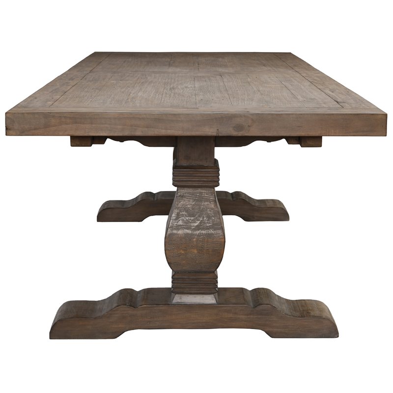 Kosas Home Quincy Reclaimed Pine Extension Dining Table in Weathered