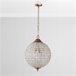 Kosas Home Allesandria 3-light Iron and Crystal Medium Chandelier in Brass/Clear