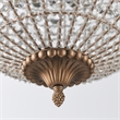 Kosas Home Allesandria 3-light Iron and Crystal Medium Chandelier in Brass/Clear
