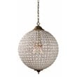 Kosas Home Allesandria 3-light Iron and Crystal Large Chandelier in Brass/Clear