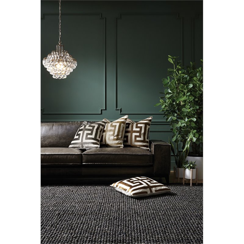 Kosas Home Thayer 3-light Iron and Crystal Chandelier in Antique Brass