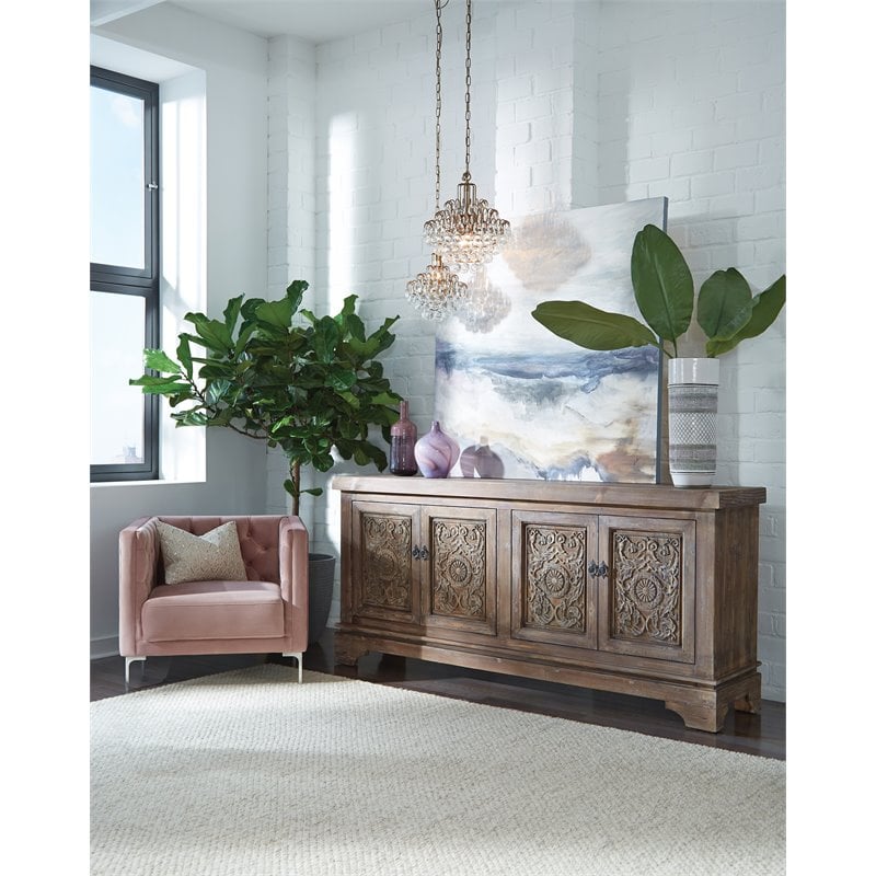 Kosas Home Thayer 3-light Iron and Crystal Chandelier in Antique Brass