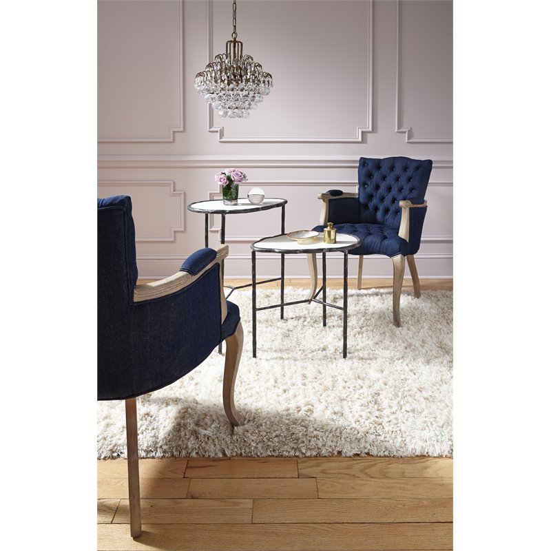 Kosas Home Thayer 3-light Iron and Crystal Chandelier in Antique Brass